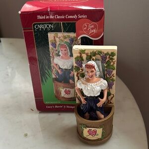 Carlton Cards Lucy's Grape Stomp Ornament 2001